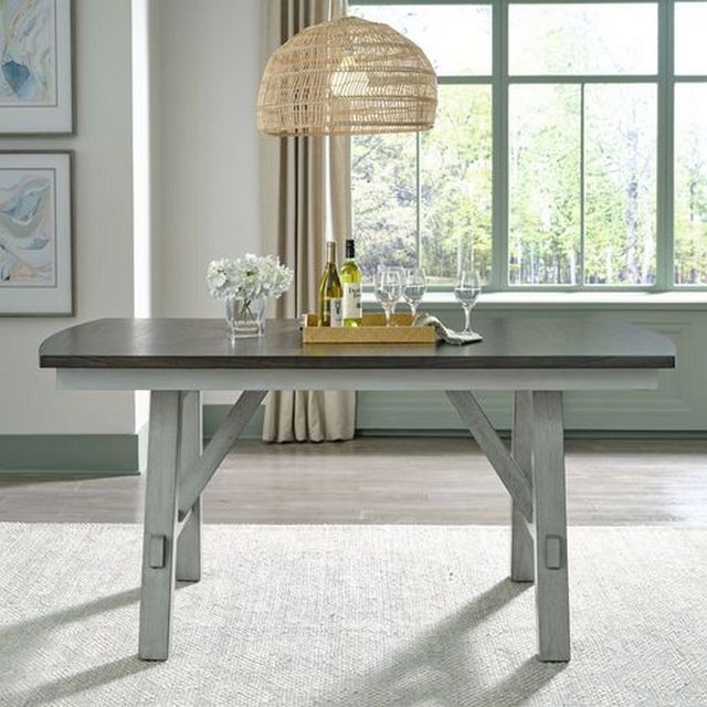 Liberty Furniture Newport Carbon Gray Gathering Table with Smokey Gray Base-1