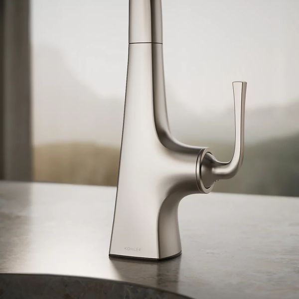 KOHLER® Graze® Vibrant Stainless Single-Handle Bar Sink Faucet-3