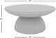 Jofran Inc. Circularity Black Round Cocktail Table with White Marble Top-2