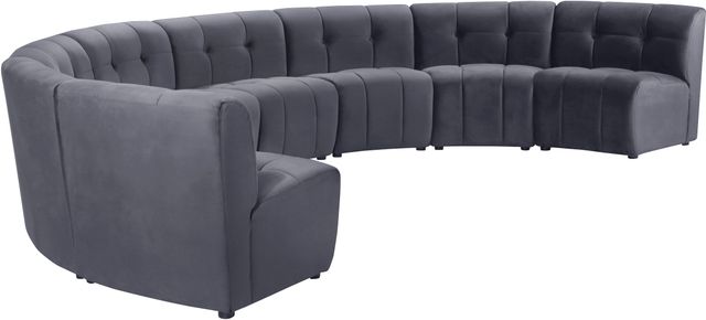 Meridian Furniture Limitless 8-Piece Grey Velvet Modular Sectional-2