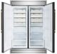FORNO® Maderno Series Alta Qualita 60" 27.2 Cu. Ft. Black and Antique Brass Built In Convertible Side-by-Side Refrigerator-1