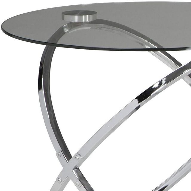 Signature Design by Ashley® Hollynyx 3-Piece Glass Top Occasional Table Set with Chrome Base-2