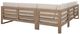 Linon Brinley 3-Piece Natural Fabric/Wooden Outdoor Sectional-5