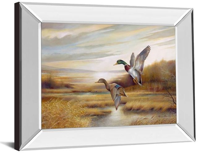 Classy Art Mallards by Ruanne Manning and Mossy Oak Native Living Mirror Framed Wall Art-1
