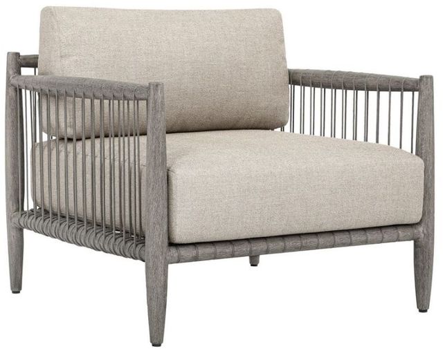 Uttermost® Borneo Dark Gray/Dove Wooden Outdoor Lounge Chair-0