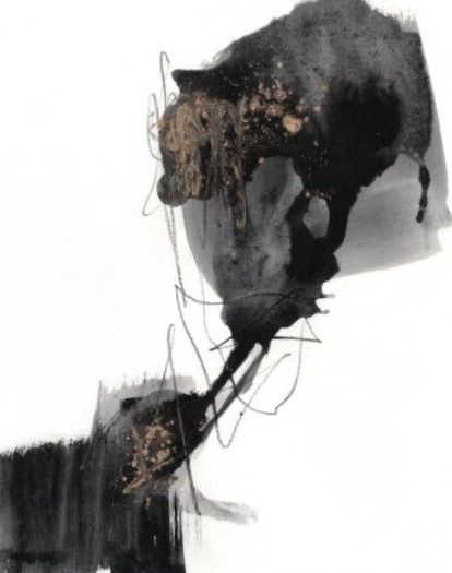 Classy Living Jennifer Goldberger Ebony Step I 22" Wall Art-2