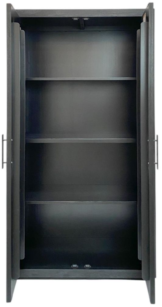 Nest Home Collections Reed Ebony Black Tall Cabinet-4