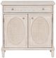 Linon Antique White Oval Cabinet-3