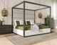 VIG Furniture Modrest Manhattan Canopy Gray Eastern King Panel Bed-2