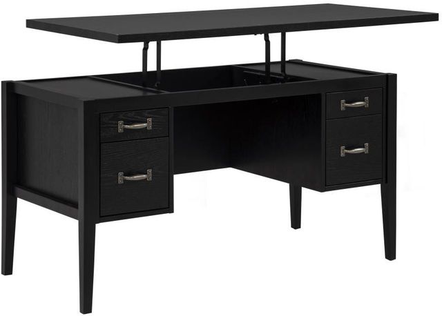 Coaster® Graham Black Double Pedestal Lift Top Computer Desk-1