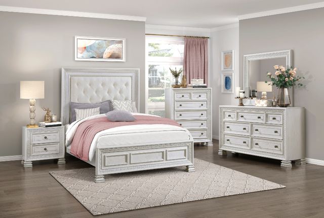 Homelegance® Theodora Pearl White Nightstand-1