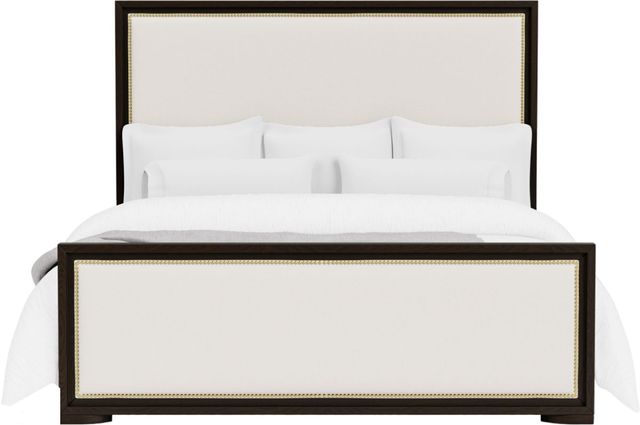 Riverside Furniture Lydia Dark Cabernet Queen Upholstered Panel Bed-3