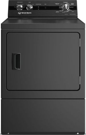 Front view of the Speed Queen® DC5 7.0 Cu. Ft. Matte Black Electric Dryer