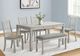 Monarch Specialties Inc. Antique Grey 60" Rectangular Dining Table with Drawers-1