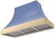 AGA Cascade 48" Carnaby Blue Wall Mounted Range Hood with Polished Brass Trim-0