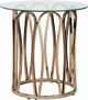 Coaster® Monett Glass Top End Table with Chocolate Chrome Base-1
