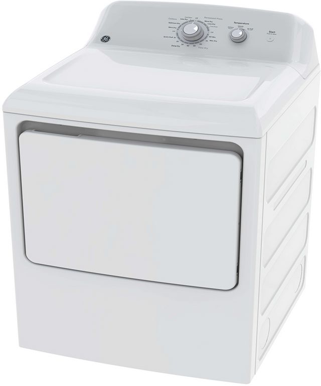 GE® 6.2 Cu. Ft. White Front Load Electric Dryer-1