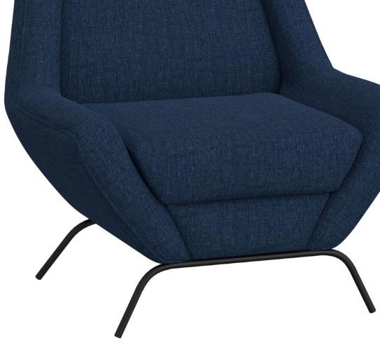 International Furniture Direct Tyne Navy Blue Accent Chair-3