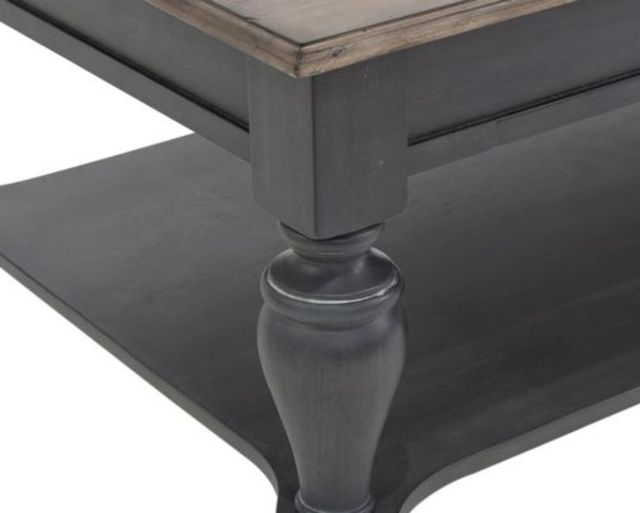 Liberty Furniture Ocean Isle Slate Cocktail Table with Weathered Pine Top-3