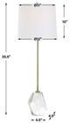 Uttermost® Valentina Crystal Cordless Buffet Lamp with Antique Brass Accent-2