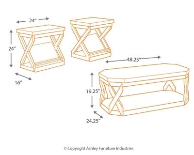 Signature Design by Ashley® Radilyn 3-Piece Grayish Brown Occasional Table Set-1