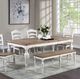Winners Only® Augusta Rustic Brown Top Dining Table with White Base-1