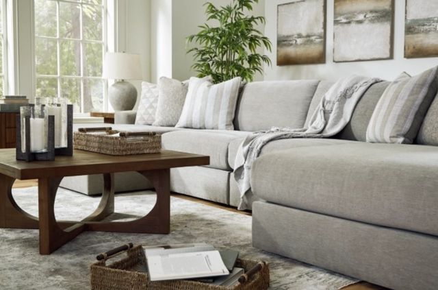 Signature Design by Ashley® Avaliyah 4-Piece Ash U-Shape Double Chaise Sectional-1