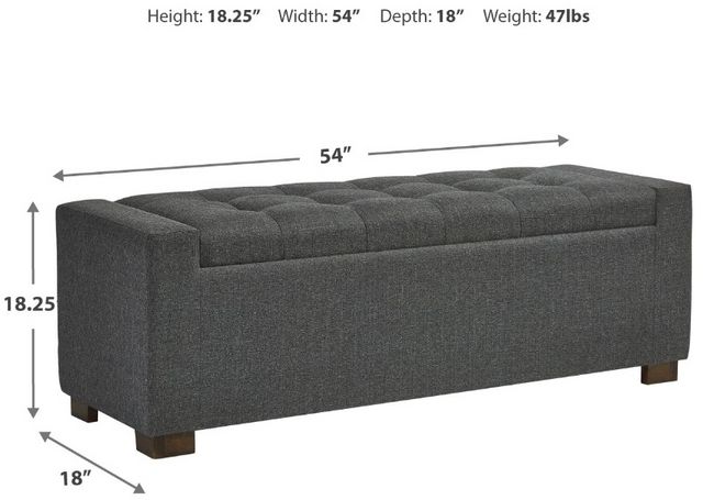 Signature Design by Ashley® Cortwell Gray Storage Bench-4