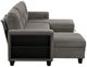Homelegance® Robinson 4-Piece Gray U-Shape Sectional and Chaise-3
