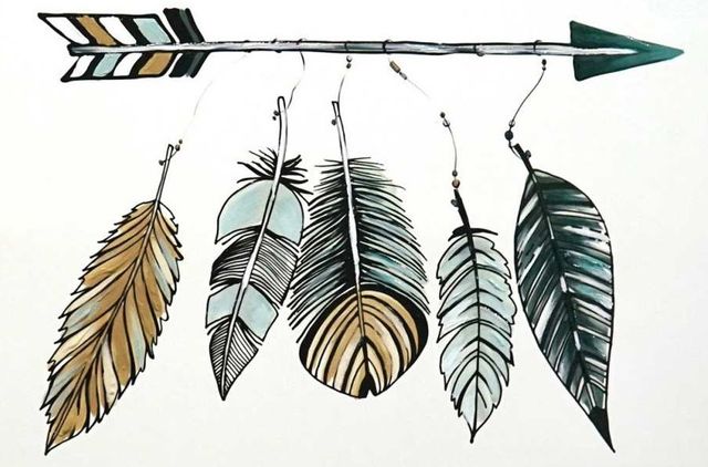Signature Design by Ashley® Adaley White Feather and Arrow Wall Art-2