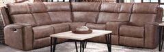 Behold™ Home Aspen 6-Piece Mocha Dual Power Reclining Curved Sectional