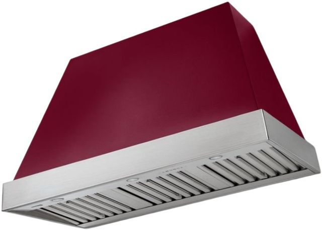 AGA Euclid 48" Cranberry Wall Mounted Range Hood  with Brushed Nickel Trim-0