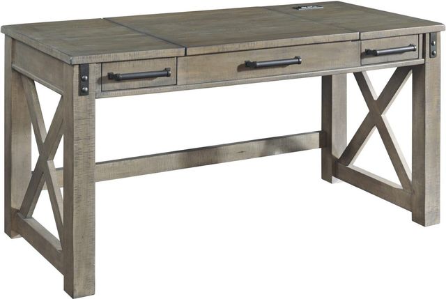 Signature Design by Ashley® Aldwin 2-Piece Gray Office Desk Set-1