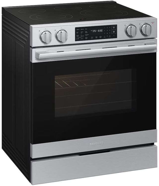 Samsung 30'' Fingerprint Resistant Stainless Steel Slide-In Electric Range Air Sous Vide-2