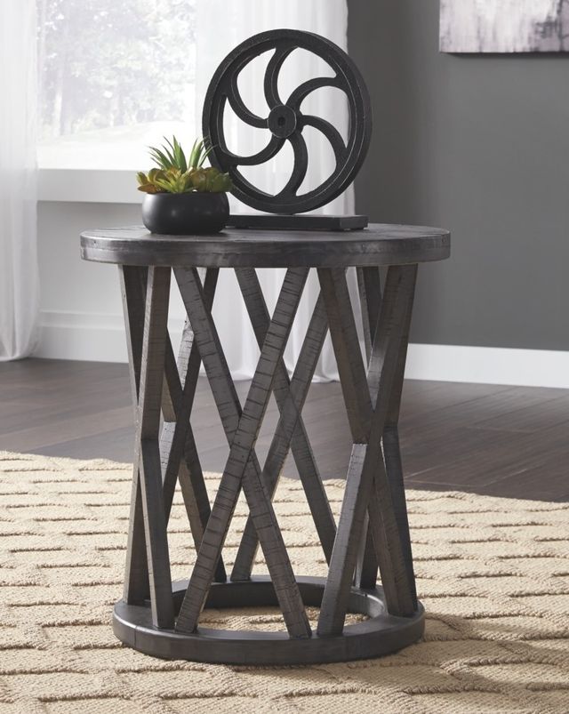 Signature Design by Ashley® Sharzane 2-Piece Grayish Brown End Table Set-2