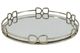 A & B Home Valentina Silver Large Round Mirror Tray-0