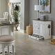 Liberty Furniture Magnolia Manor Antique White/Weathered Bark Pet Feeder Cabinet-1