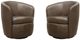 Parker House® Barolo 2-Piece Vintage Brown Swivel Club Chair Set-0