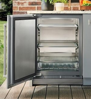 front view of the inside of the Sub-Zero® Designer 5.4 Cu. Ft. Stainless Steel Under the Counter Refrigerator