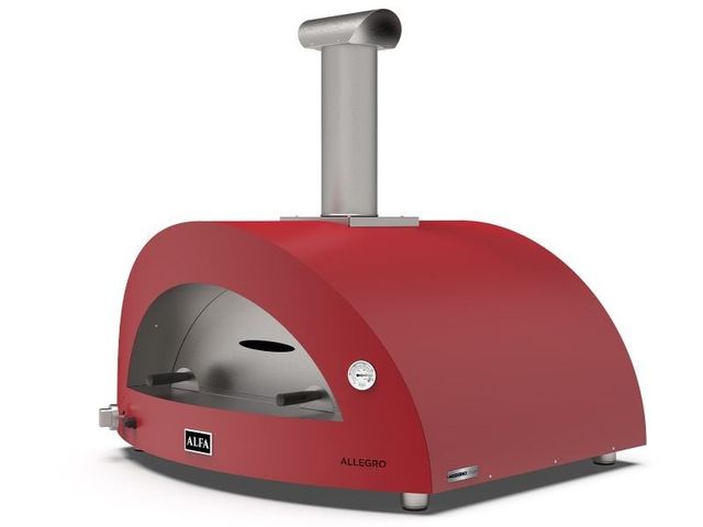 Alfa Moderno 5 Pizze 47" Ruby Red Natural Gas Pizza Oven-1
