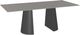 Amisco Customizable Gemma 84" Rectangular Dining Table with 0.5" Taupe Glass Top-0
