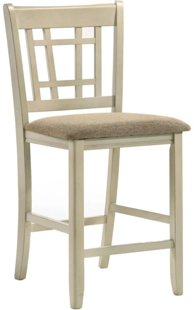 Intercon Mission Casuals French Oak/Rustic White Lattice Back Stool-0