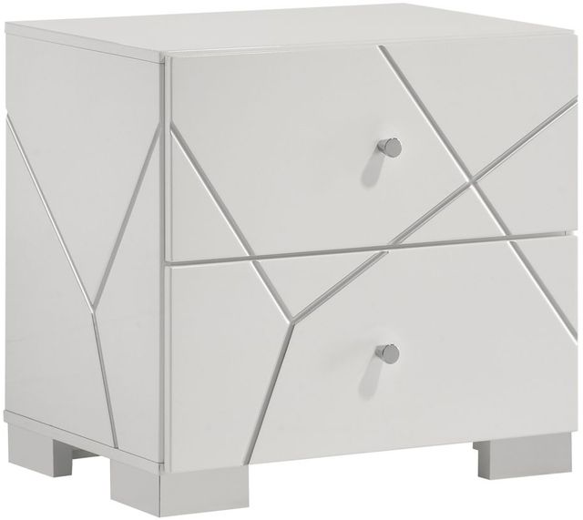 Crown Mark Ayla Gloss White Nightstand-0