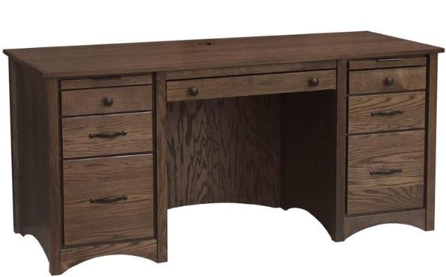 Wolfcraft Furniture McMillan Black 65" Desk with Finished Back-0