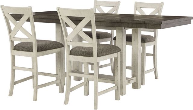 Benchcraft® Brewgan 5-Piece Two-Tone Counter Height Dining Table Set-0