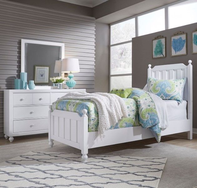 Liberty Furniture Cottage View 3-Piece White Youth Full Panel Bedroom Set-1