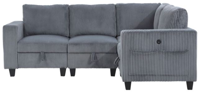 Homelegance® Walterboro 4-Piece Dark Gray L-Shape Sectional-2