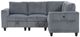 Homelegance® Walterboro 4-Piece Dark Gray L-Shape Sectional-2