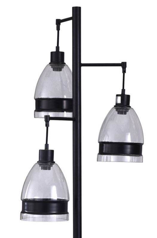 StyleCraft Black Steel Floor Lamp-1