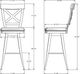 Amisco Customizable Kyle Upholstered Swivel Bar Stool-1